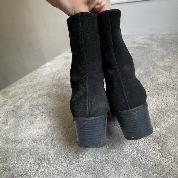 La Canadienne Suede Waterproof Square Toe Boots - Picture 4 of 8